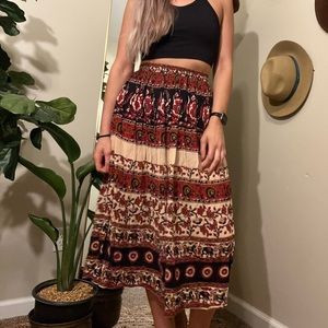 Bohemian Flowy Skirt | fits M/L